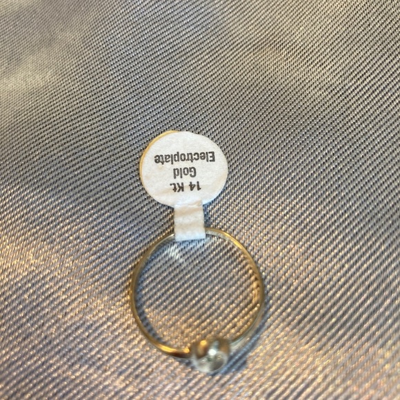 Set of 2 Gold Electroplate Rings with Genuine Gemstones Size 6 & 8 - Picture 6 of 11